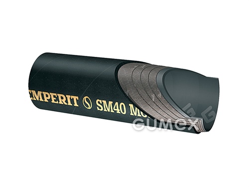 Hadice pro betonové směsi SM40, 25/39mm, 40bar, NR-BR-SBR/SBR, -35°C/+80°C, černá